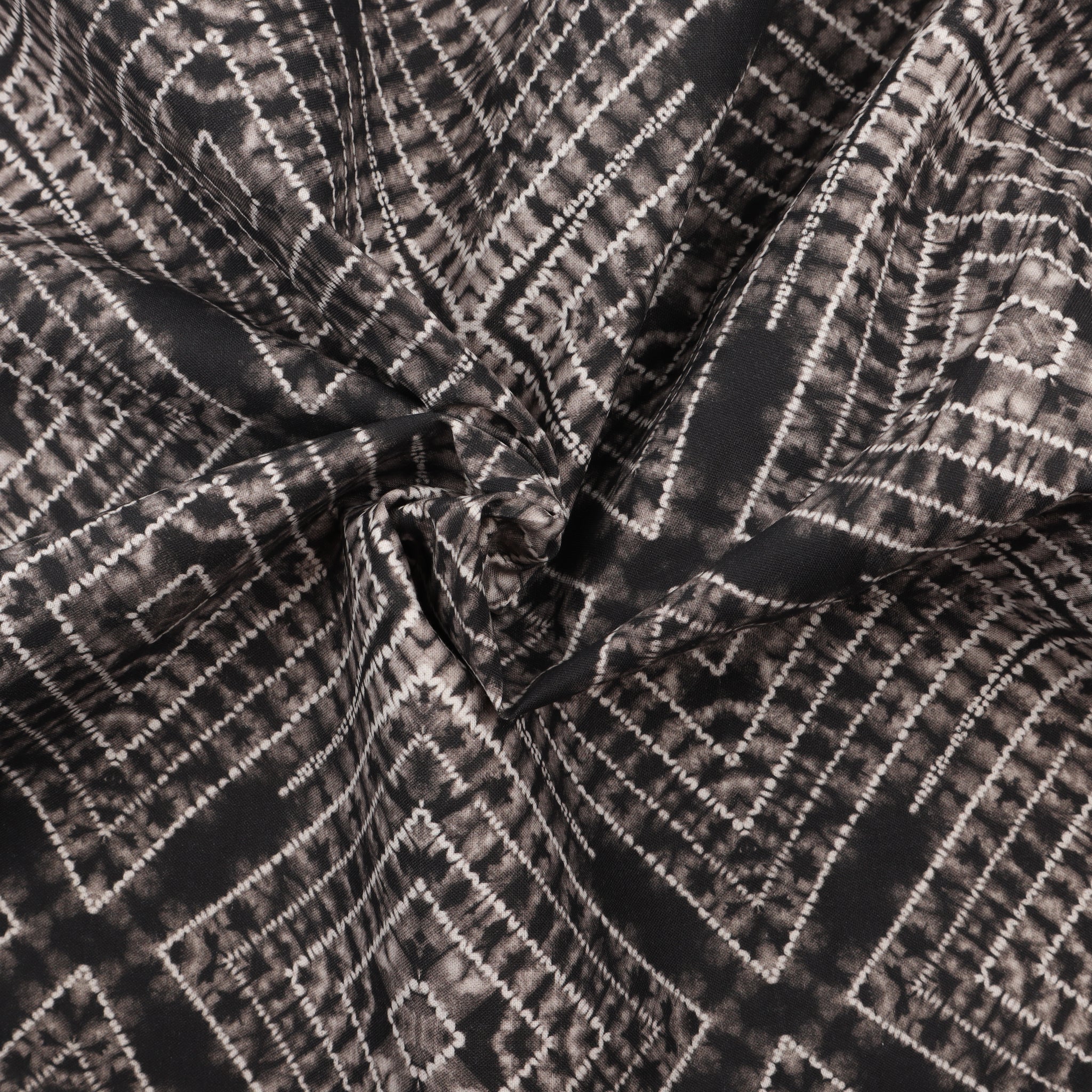 Cotton Black Shibori Print
