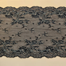 6" Black Stretch Lace