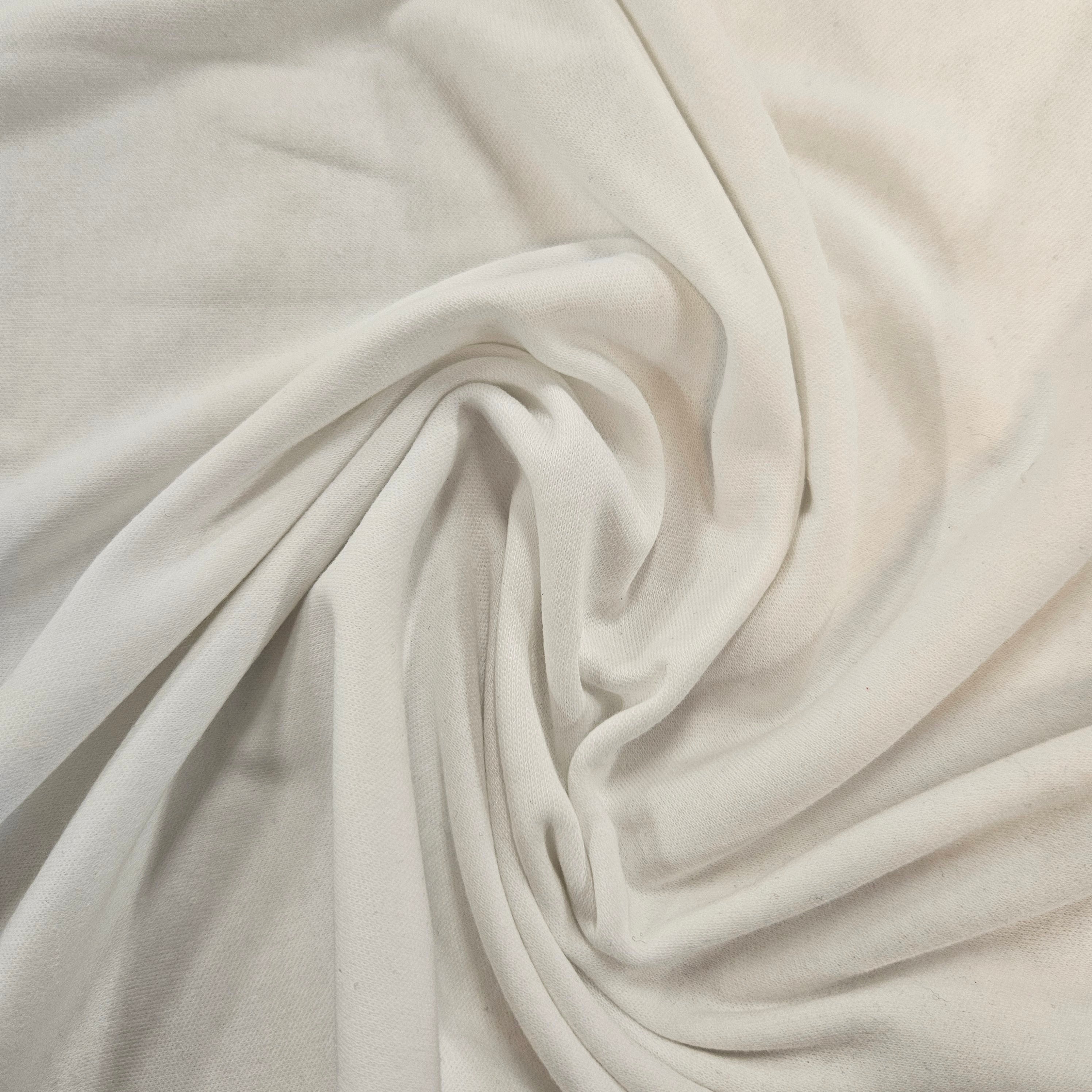 White Cotton Poly Interlock