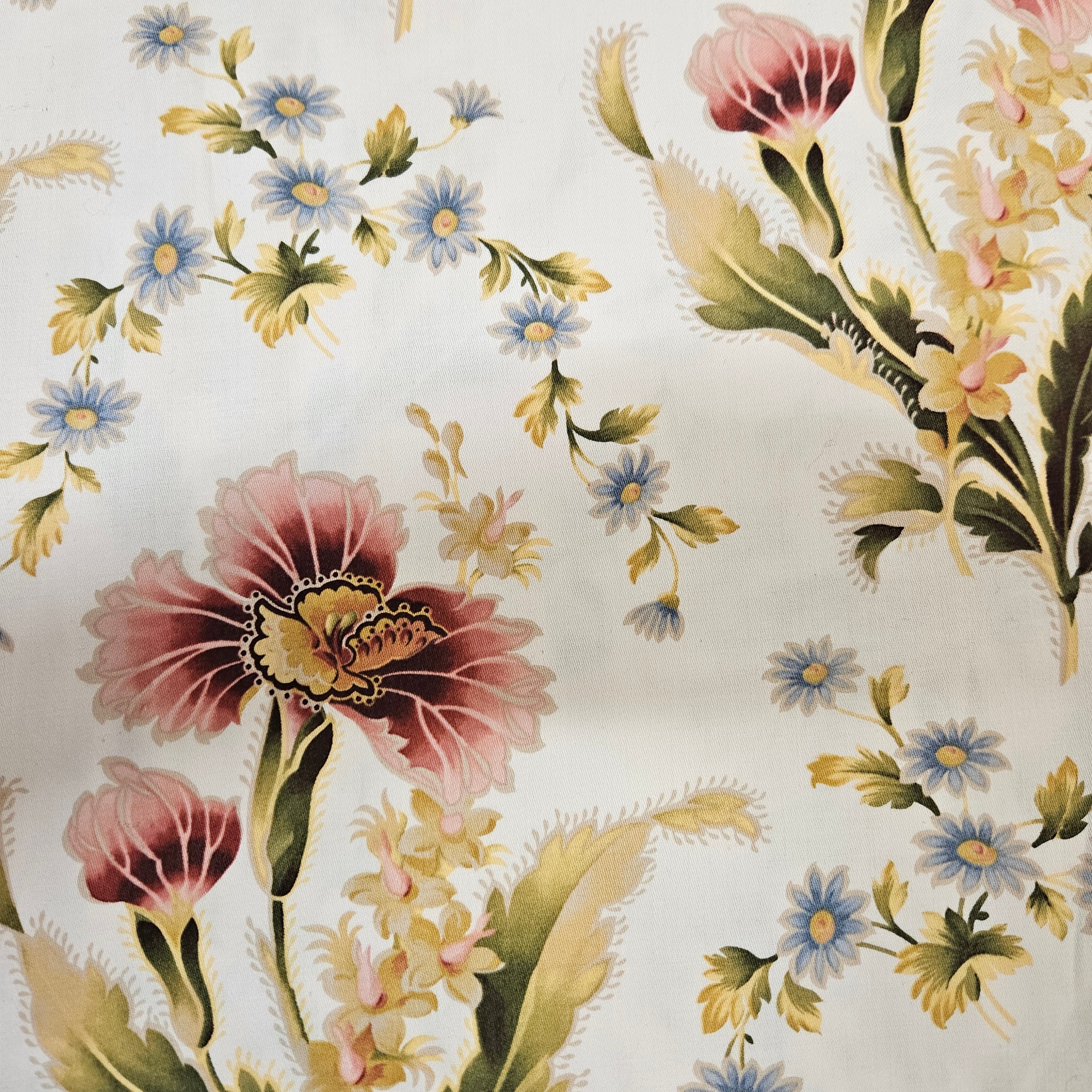 Shirting Pink Floral Twill