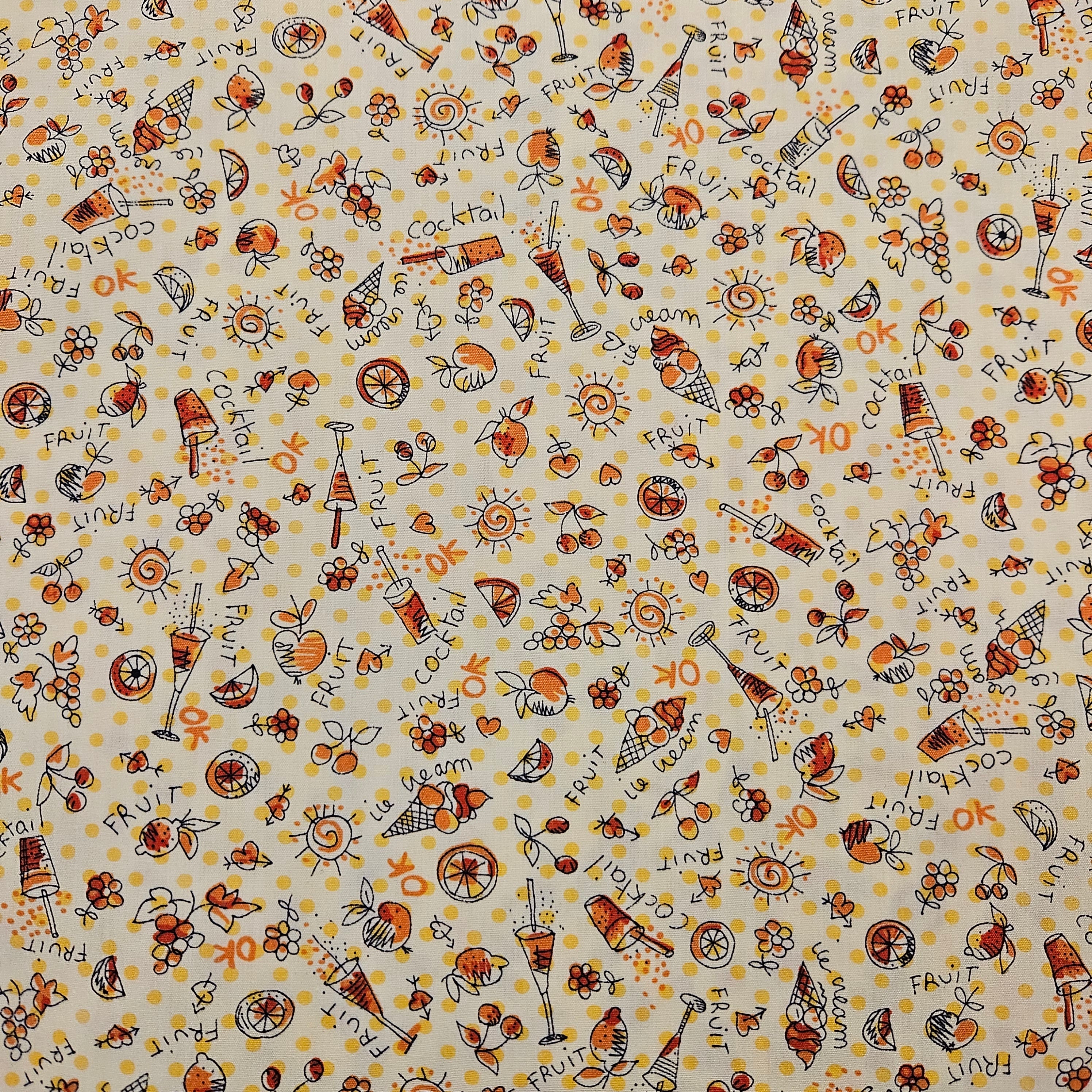 Cotton Poplin Cocktail Print