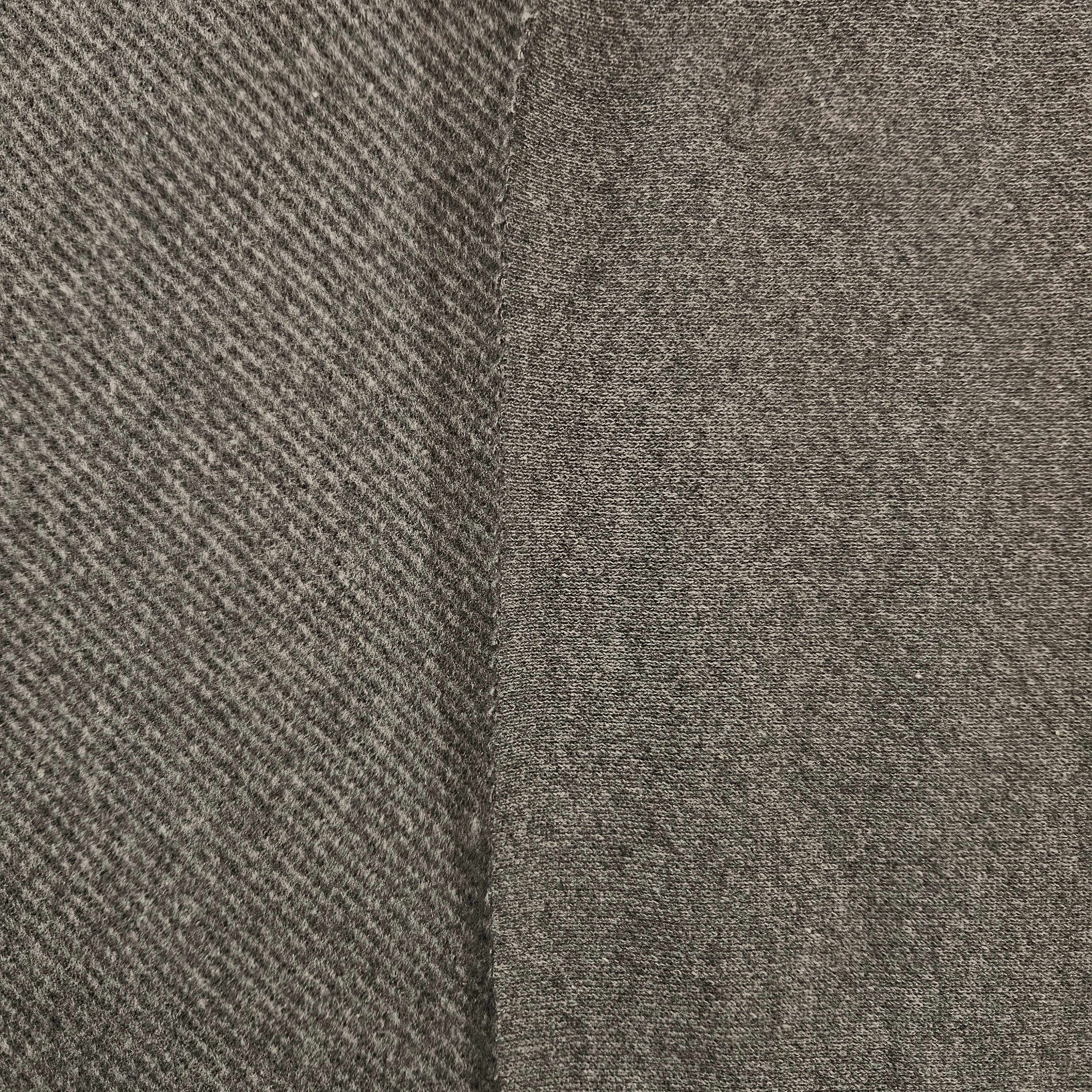 Gray Twilled Backed Knit