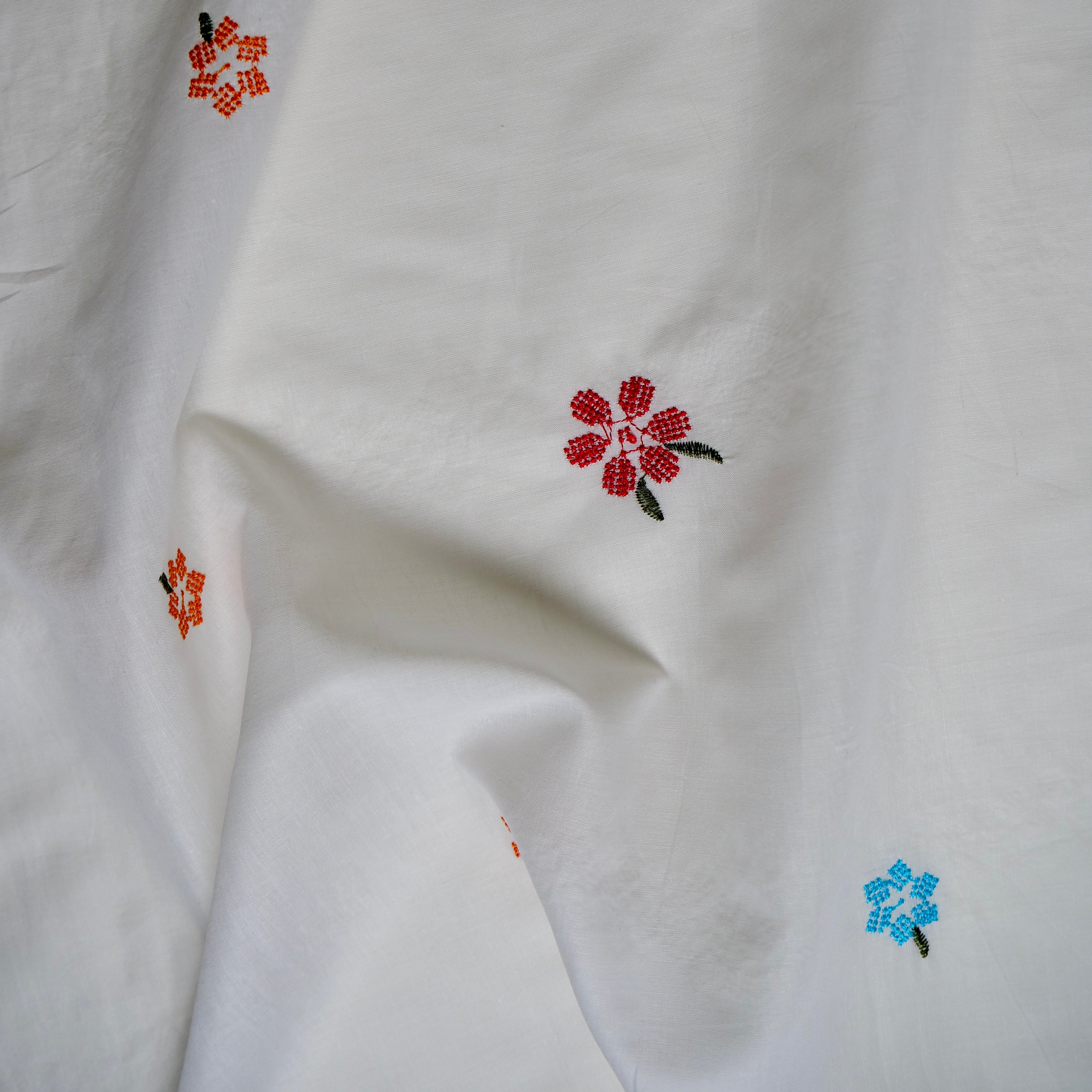 Embroidered Floral Cotton