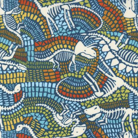 Cotton Stomp Roar Dinosaur Print