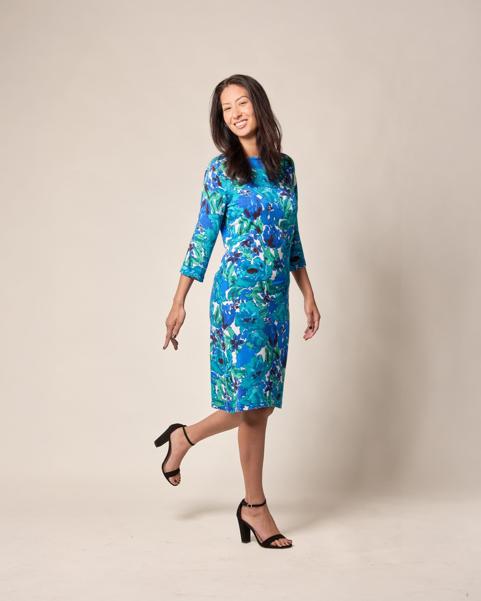 5211 Asymm Pleat Dress