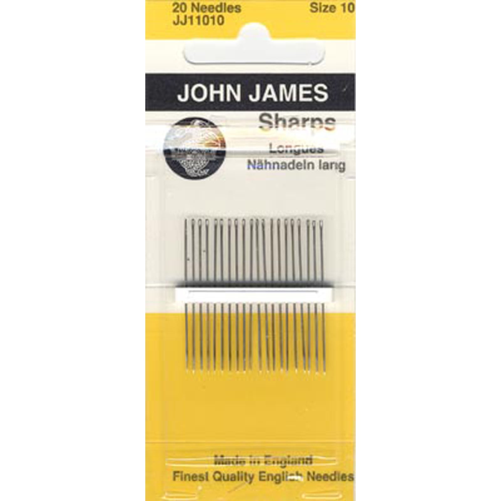 John James Size 10 Sharp Needles