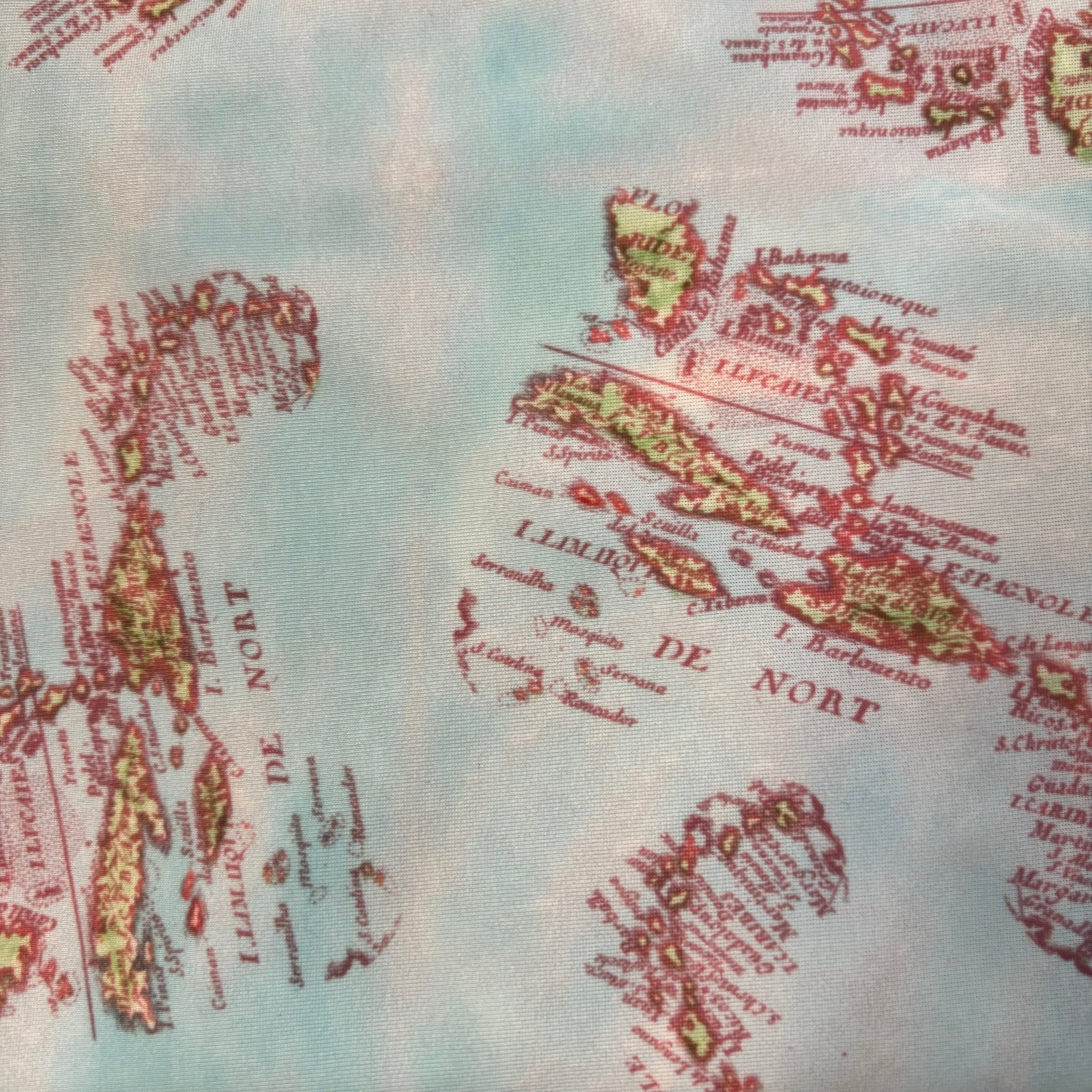 Swimwear Bahamas Map Print