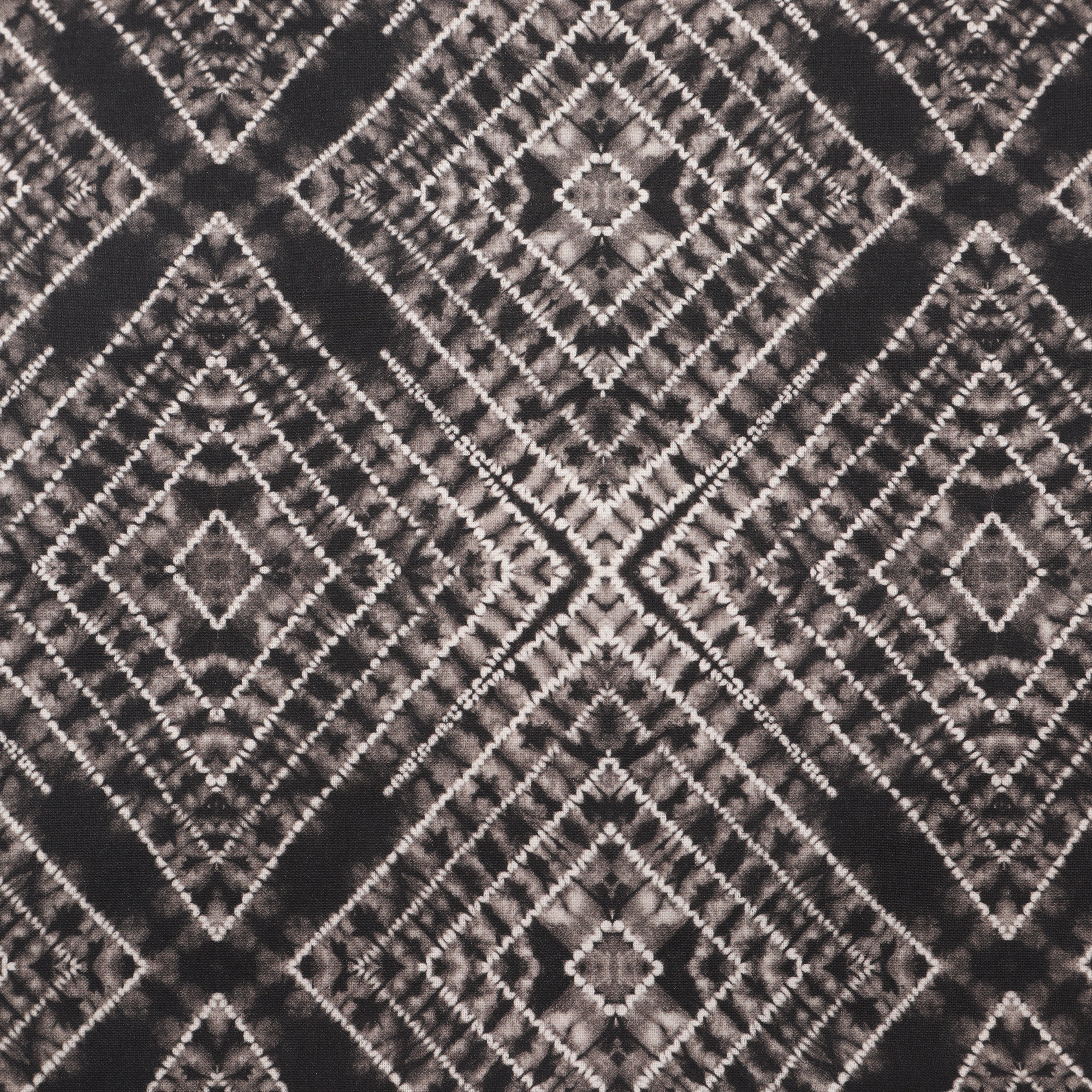 Cotton Black Shibori Print