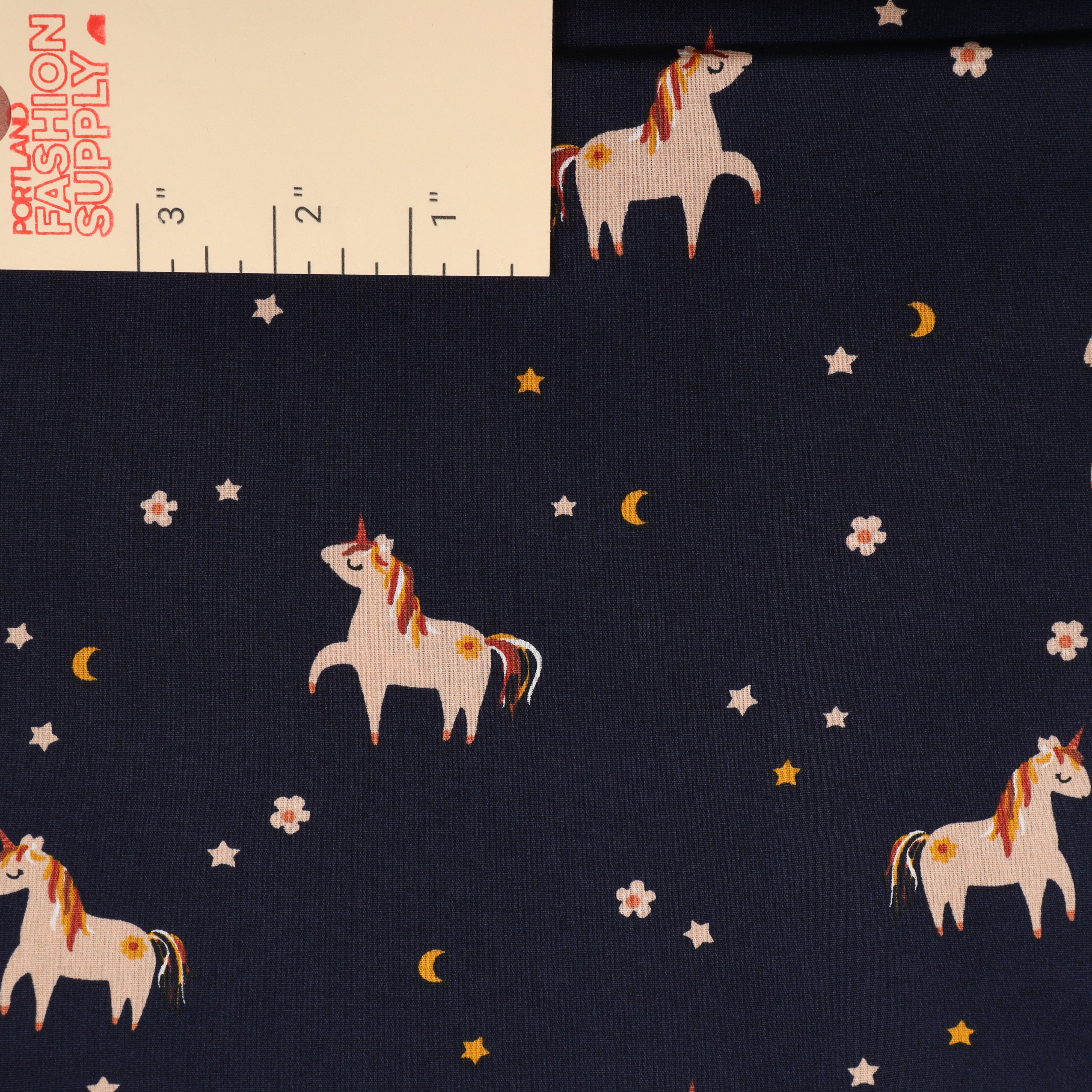 Cotton Poplin Unicorn Print