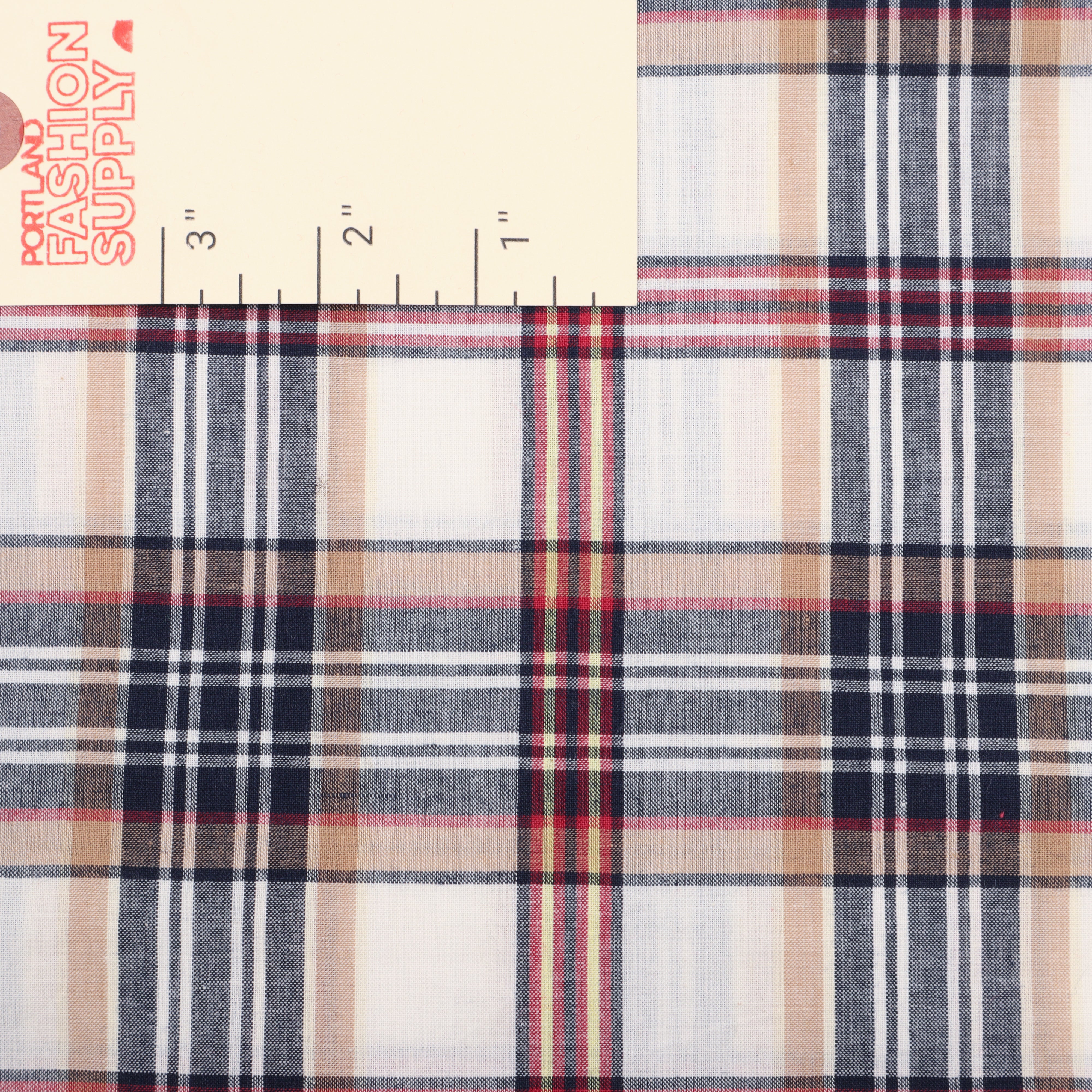 Shirting White & Navy Plaid