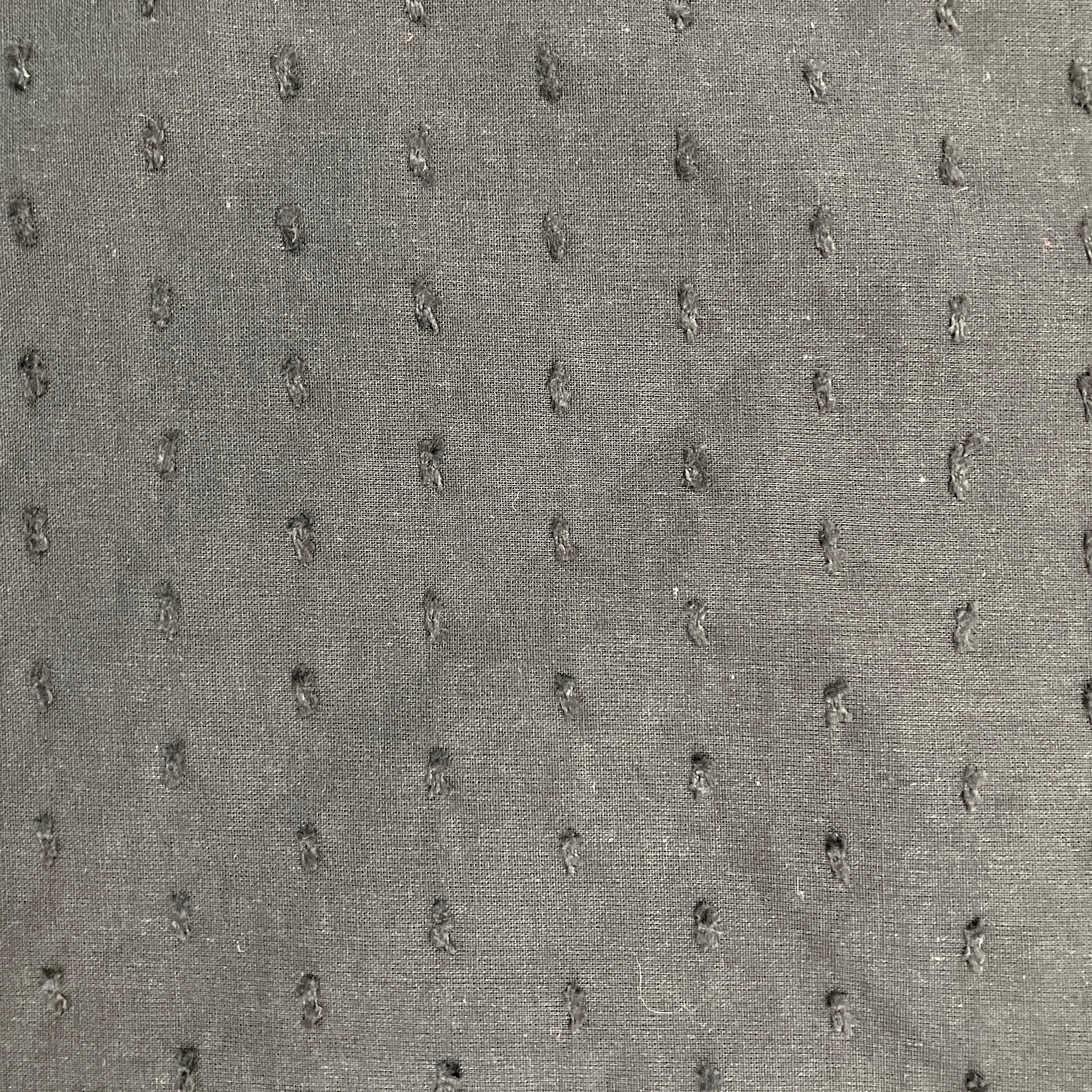 Cotton Woven Dotted Swiss Black Solid
