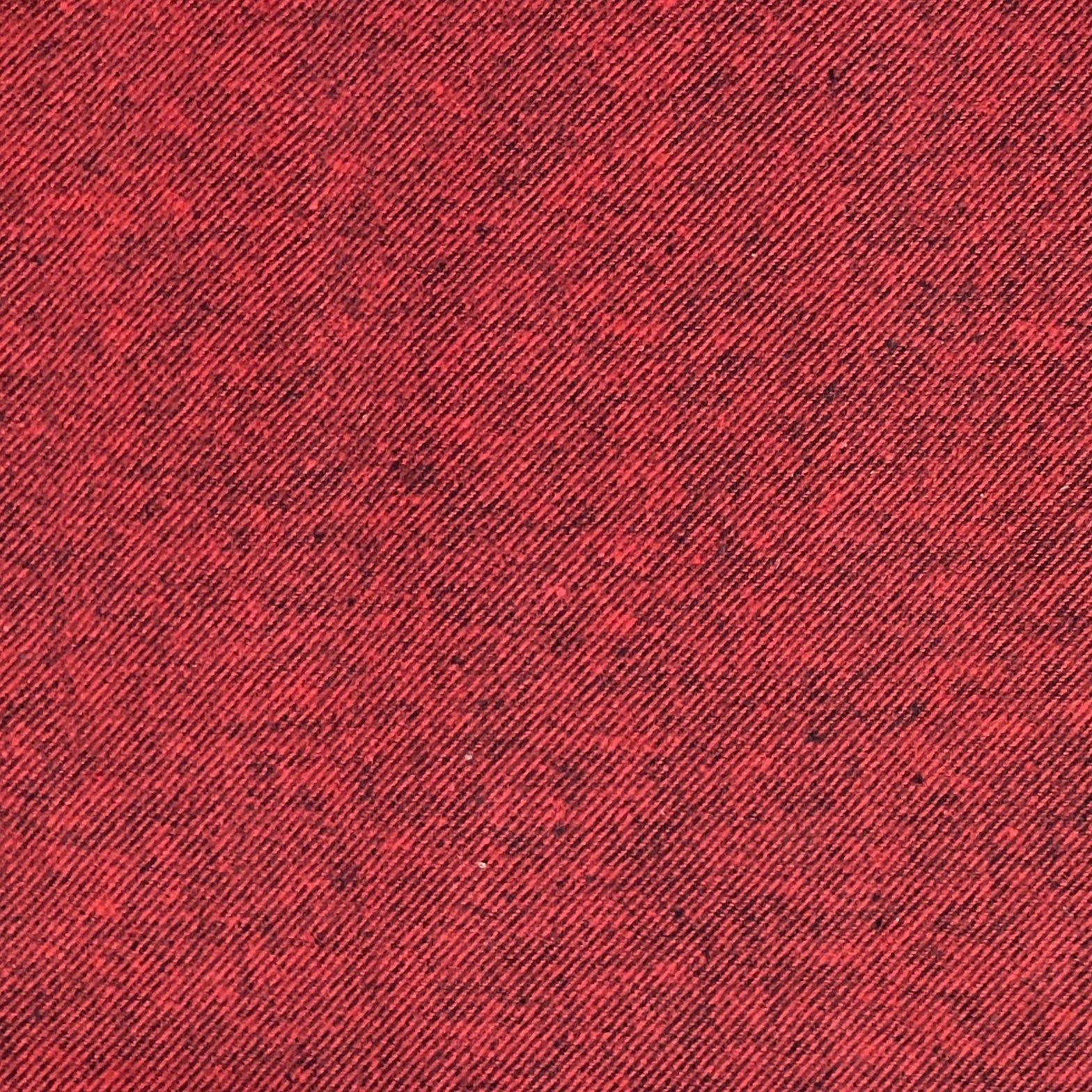 Cotton Flannel Twill Red & Navy Solid