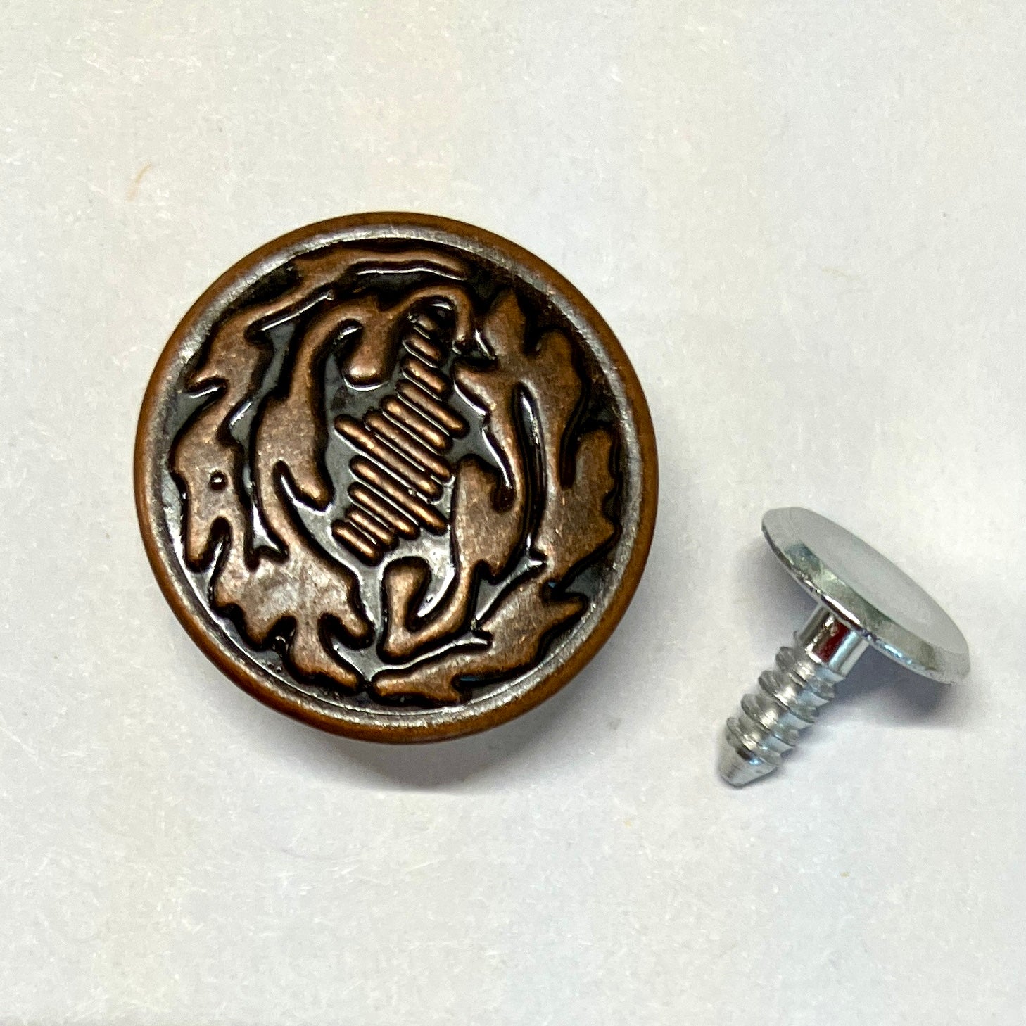 Oak Leaf Jean Tack Buttons 27L/ 17mm- pack of 4