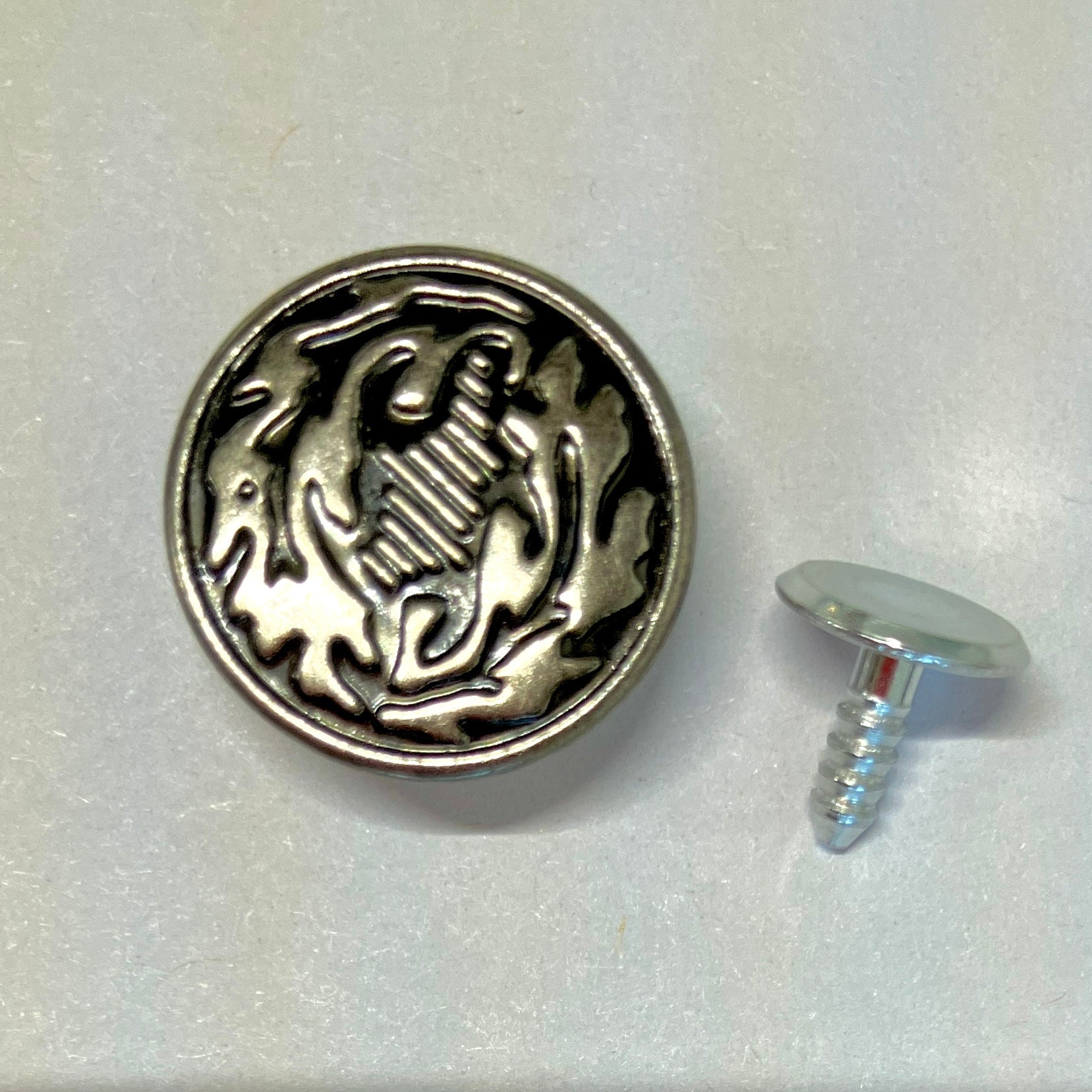 Oak Leaf Jean Tack Buttons 27L/ 17mm- pack of 4