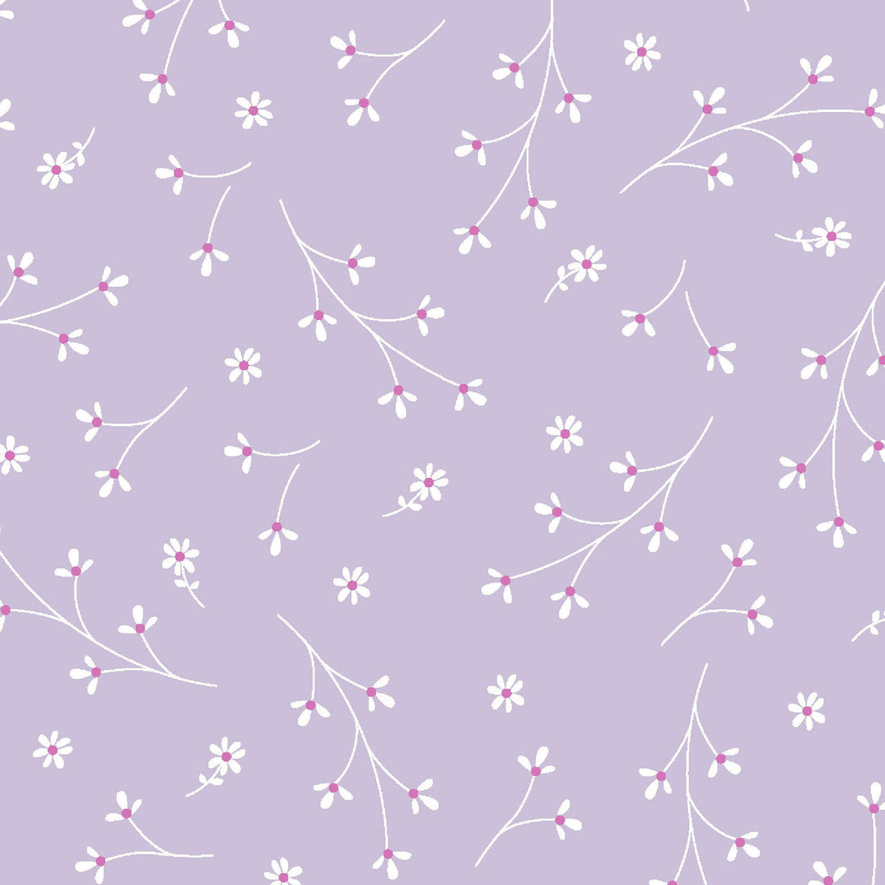 Cotton Flannel Pretty Petals Violet