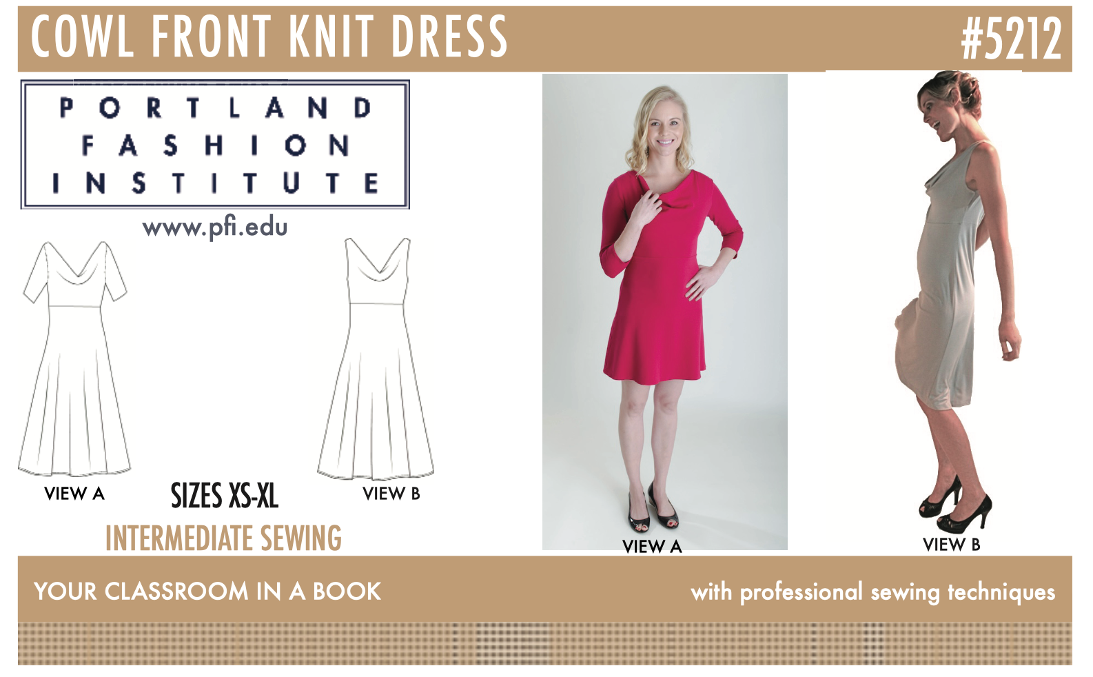 5212 Cowl Front Dress