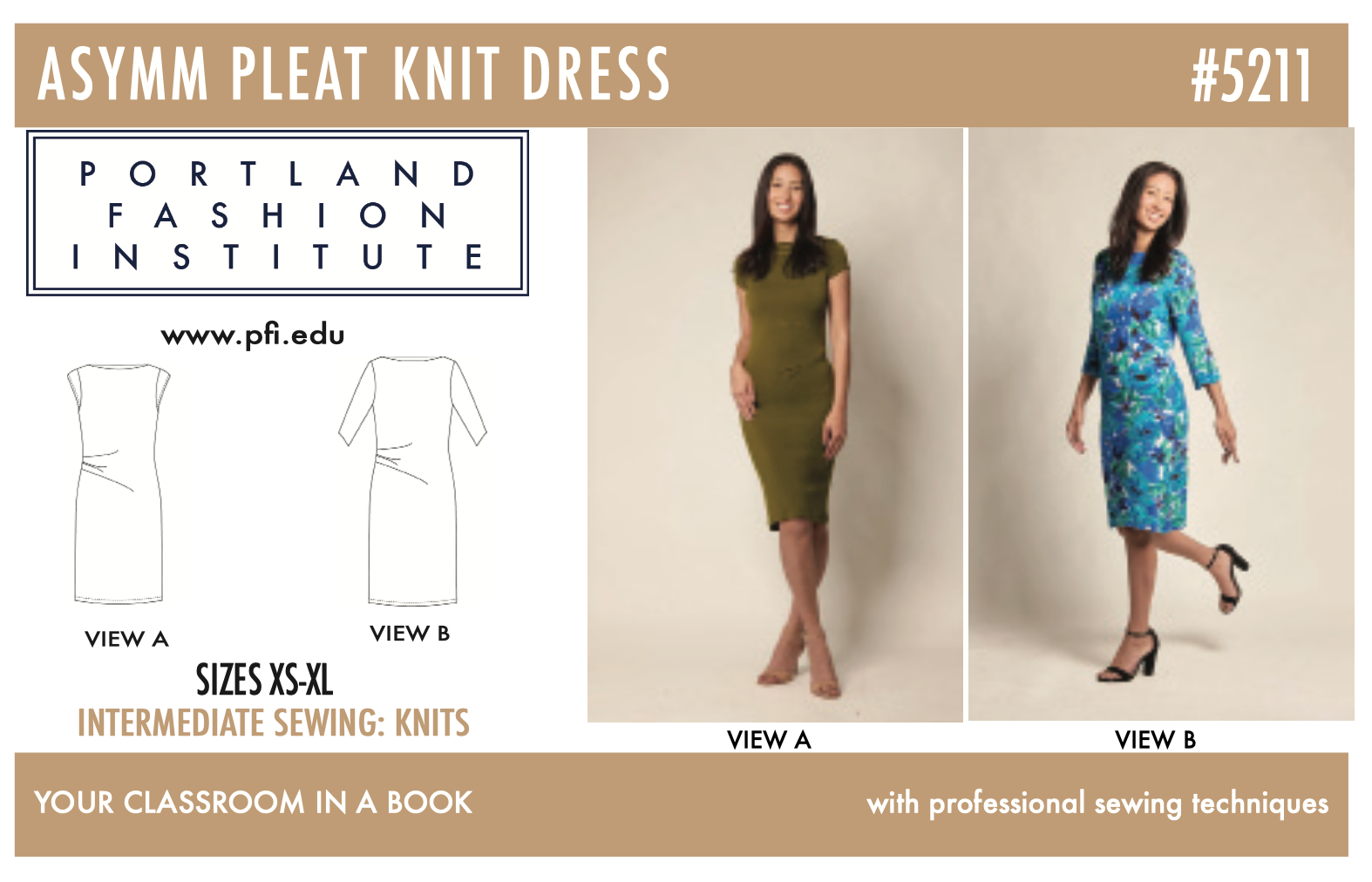 5211 Asymm Pleat Dress