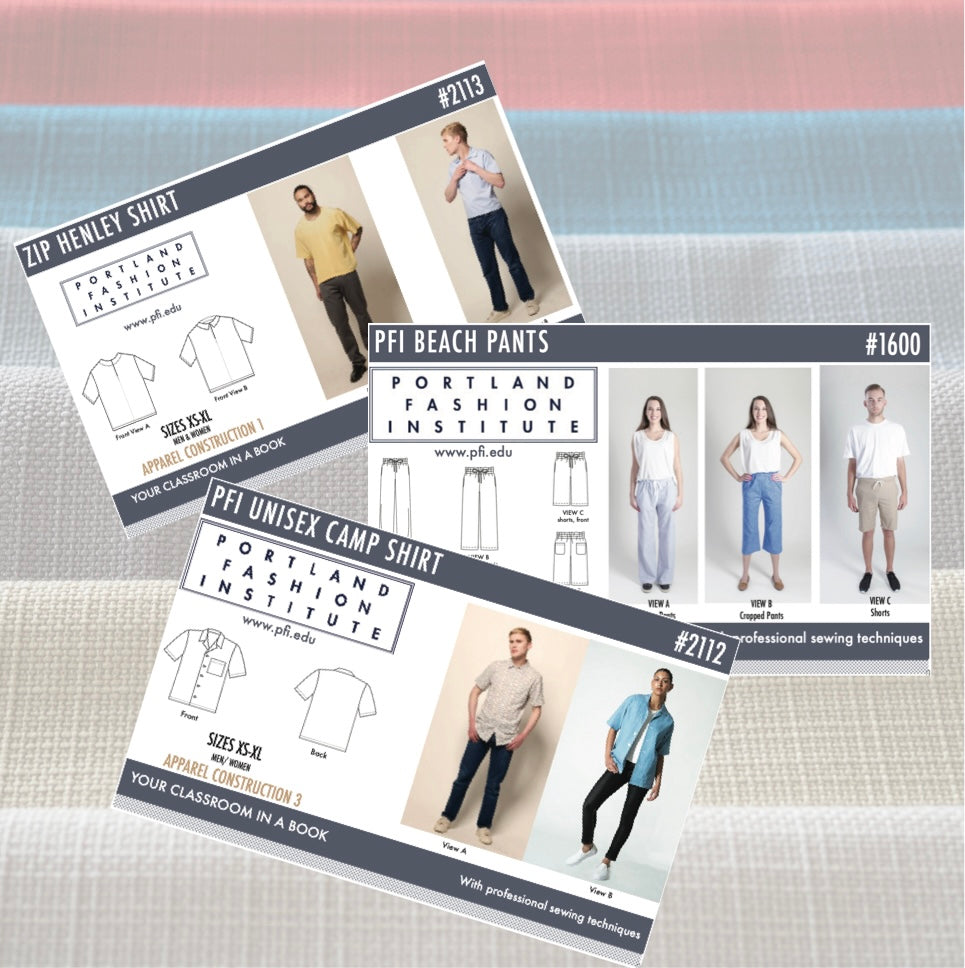 Box Set: 3 Unisex Apparel Construction Patterns