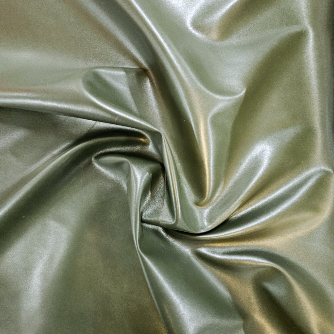 Green Faux Leather