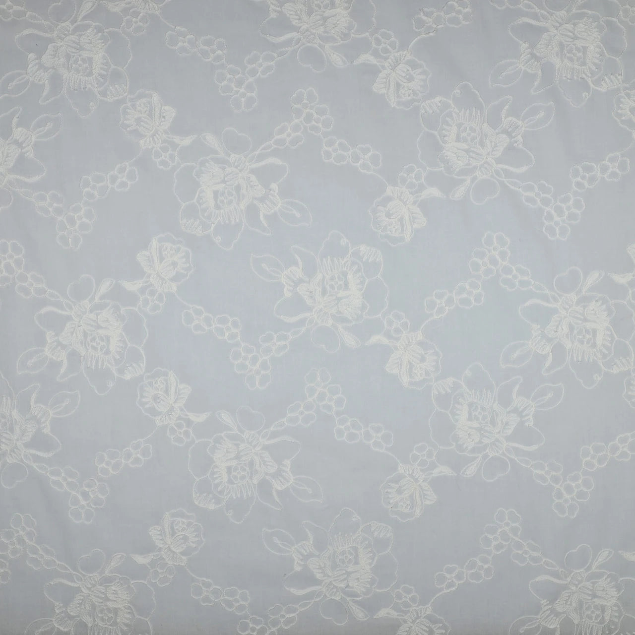 Cotton Voile Embroidery Flowers