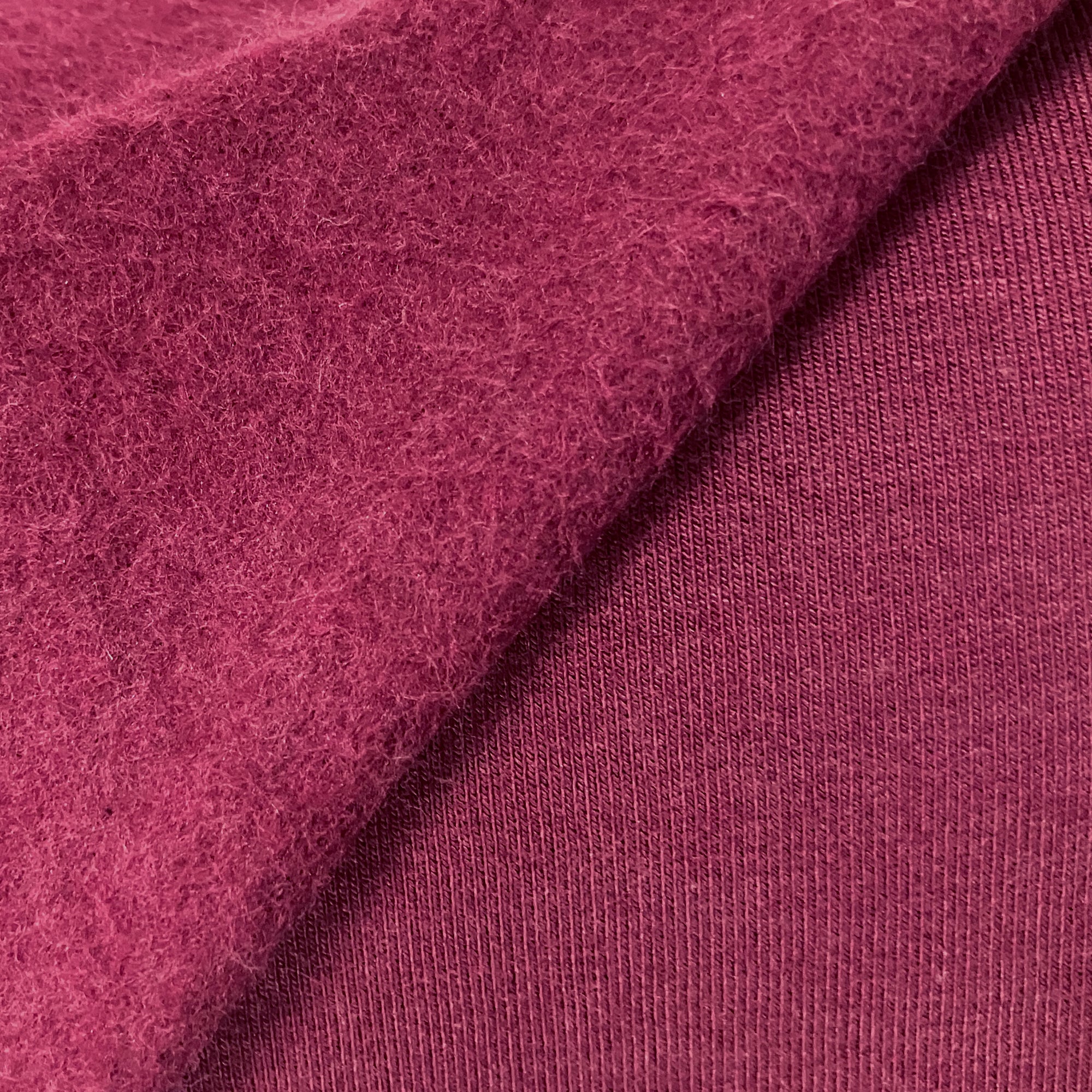 Bamboo/ Spandex French Terry Maroon Wine Solid